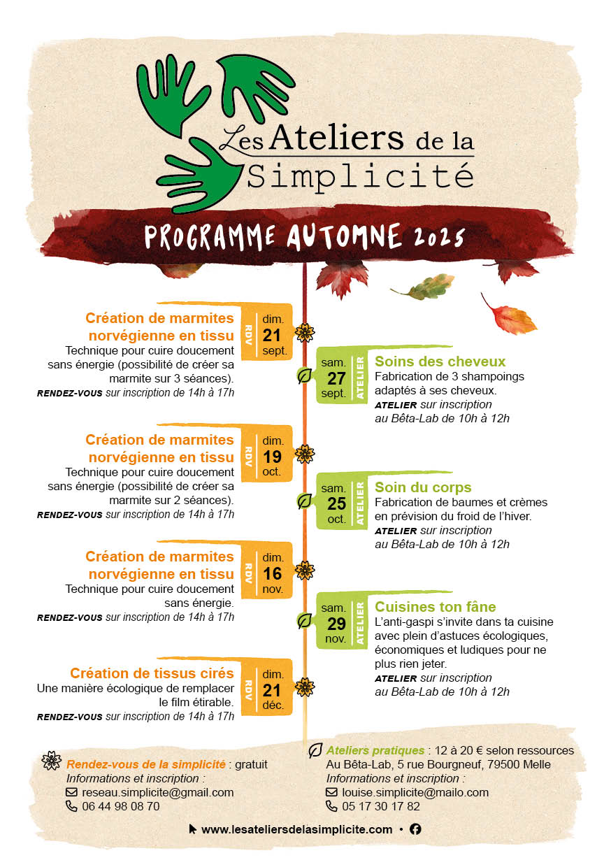 Programme de la rentrée