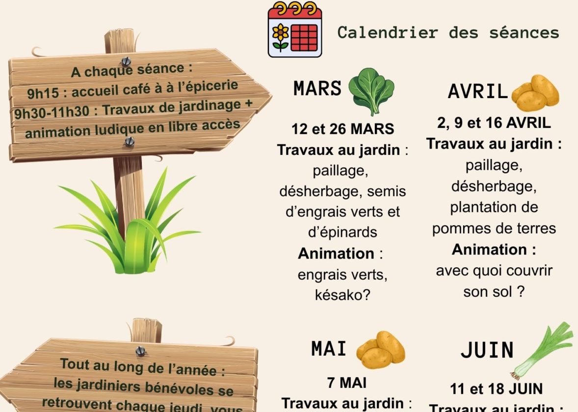 Jardin solidaire : programme