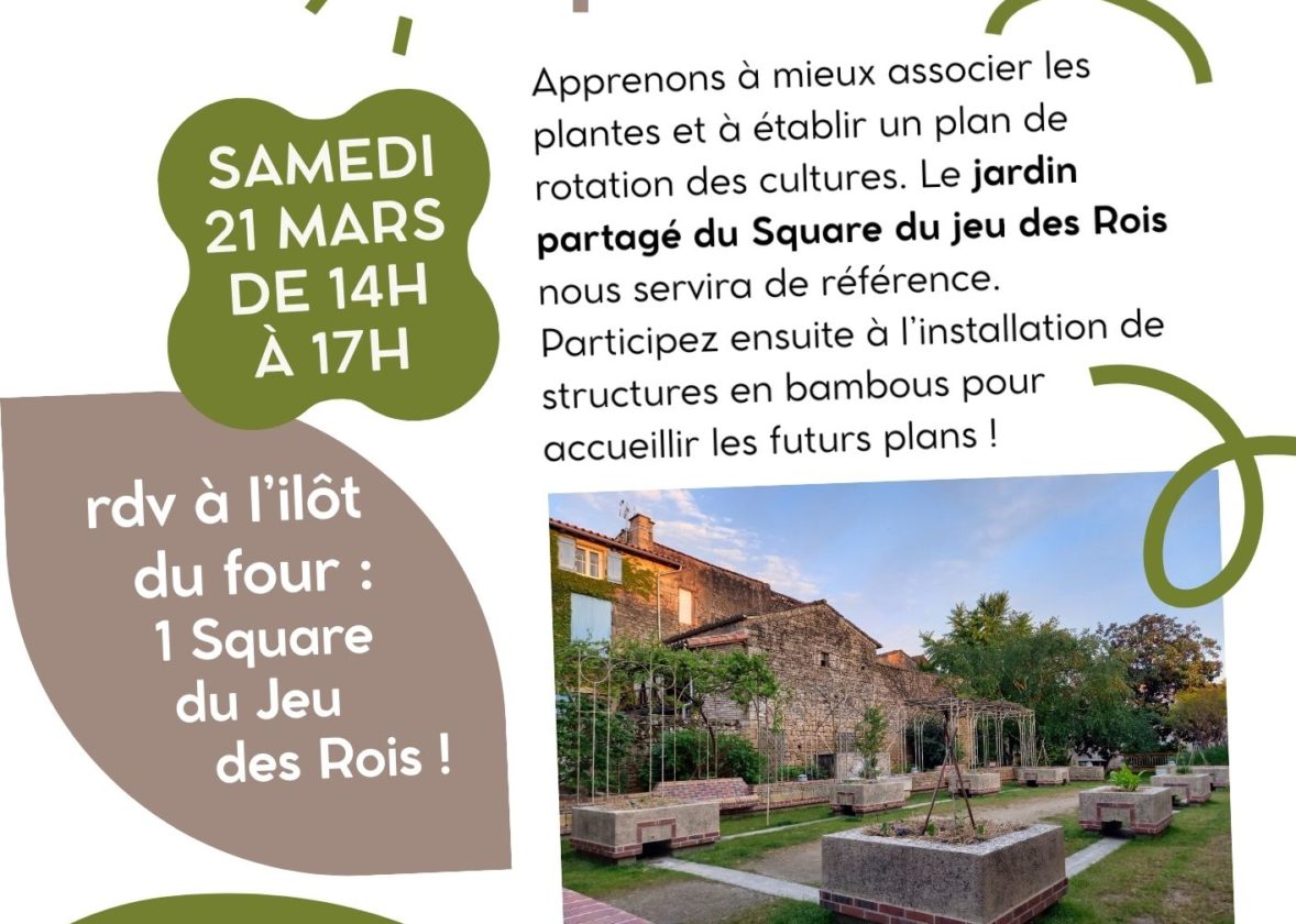 Atelier jardin au Square du Jeu des Rois à Melle