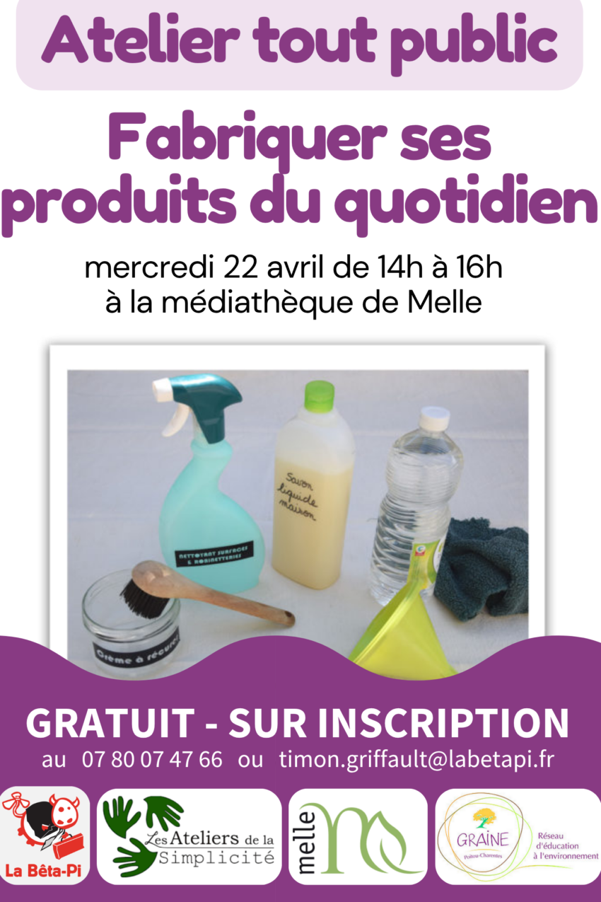 Deux ateliers gratuits à Melle en Avril